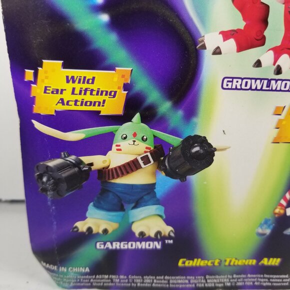 Bandai Digimon Gargomon to Rapidmon Digivolving Action Figure 2001 Sealed Vntg - Picture 12 of 16
